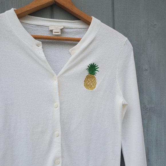 J. Crew Pineapple The Caryn Cardigan Size XXS - Picture 8 of 8